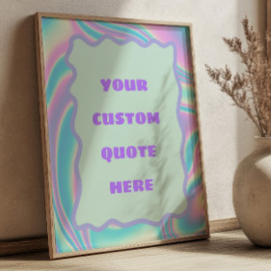 Pastel Lavendel, Roze & Blauwe Aangepaste Citaat Poster