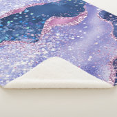 *~* Pastel LAVENDER Agate Holo GLITTER Ocean AP8 Sherpa Deken (3/4)