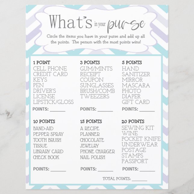 Pastel Lavender en Aqua Zig WAT in uw tas (Voorkant)