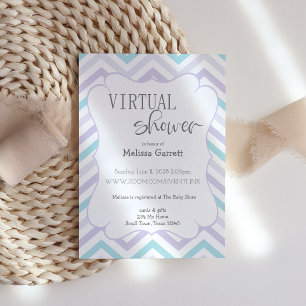 Pastel Lavender en Aqua Zig Zag Baby Virtual Invi