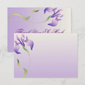 Pastel Lavender Paars Flower Natural Spa Bedankkaart (Voorkant / Achterkant)