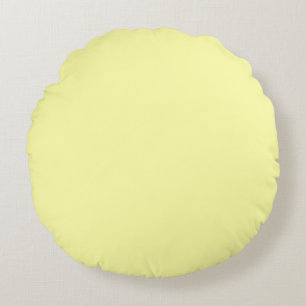 Pastel Lemon Yellow Rond Kussen