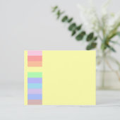 Pastel Lemon Yellow Stripes Briefkaart (Staand voorkant)