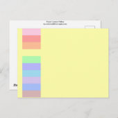 Pastel Lemon Yellow Stripes Briefkaart (Voorkant / Achterkant)