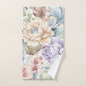 PASTEL LENTE BLOEMEN LILA BADKAMER HANDDOEK SET (Handdoek)