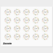 Pastel lente bloemenkrans | Liefde Stickers (Vel)