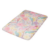 Pastel lente bloemenpatroon 02 badmat (Gekanteld)