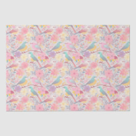 Pastel lente bloemenpatroon 02 tissuepapier