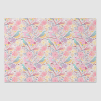 Pastel lente bloemenpatroon 02 tissuepapier