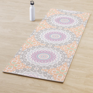 Pastel Lentemandala-patroon in Zachte Symmetrie Yogamat