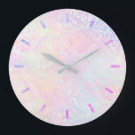 pastel léopard peau grande horloge<br><div class="desc">horloge murale poster de animal moderne</div>