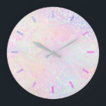 pastel léopard peau grande horloge<br><div class="desc">horloge murale poster de animal moderne</div>