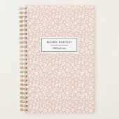 Pastel Leopard Print Gepersonaliseerde Planner | b (Voorkant)