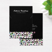 Pastel Leopard Print Jewelry Ketting Display Visitekaartje (Bureau)