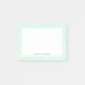  Pastel Leopard Print Pattern Mint Naam Post-it® Notes (Voorkant)