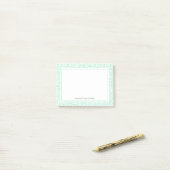  Pastel Leopard Print Pattern Mint Naam Post-it® Notes (Op bureau)