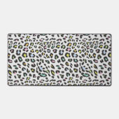 Pastel Leopard Spot Patroon Bureaumat (Voorkant)