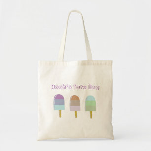 pastel leuk popsicle terug naar school tote bag