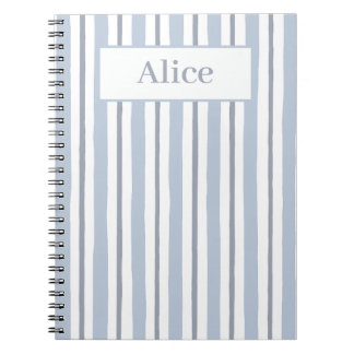 pastel lichtblauwe strepen stijl notitieboek