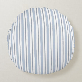 pastel lichtblauwe strepen stijl rond kussen