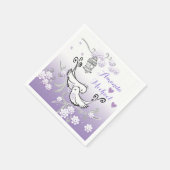 Pastel liefde vogels bruiloft aangepaste serviette servet (Hoek)