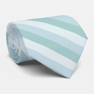 Pastel Light Blue Green Striped Elegant Classic Stropdas