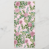 Pastel  Light Floral Rozen Menu (Achterkant)