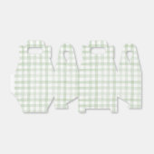 Pastel Light Green Gingham Plaids Bedankdoosjes (Uitgevouwen)