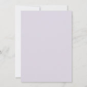 Pastel Light Lavender Baby Faire-part de naissance (Dos)