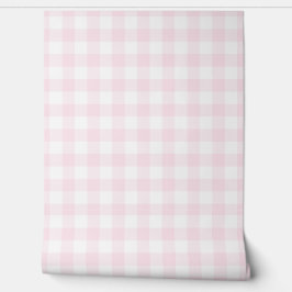 Pastel Light Pink Check Green Buffalo Plaid Behang
