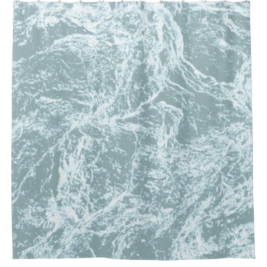 Pastel Light Turquoise Abstract Douchegordijn (Voorkant)