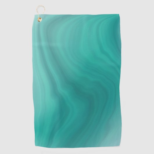 Pastel Light Turquoise Abstract Golfhanddoek (Voorkant)
