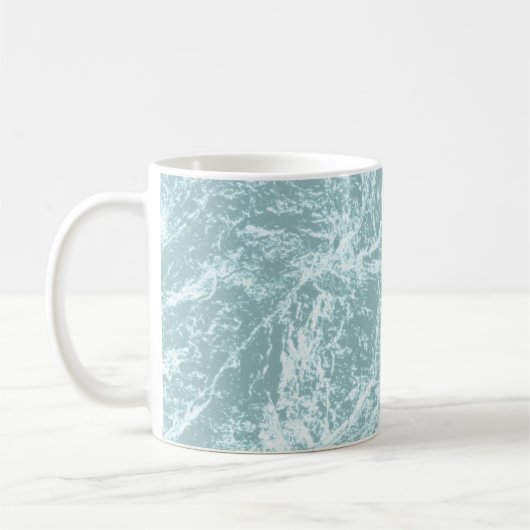 Pastel Light Turquoise Abstract Koffiemok (Links)