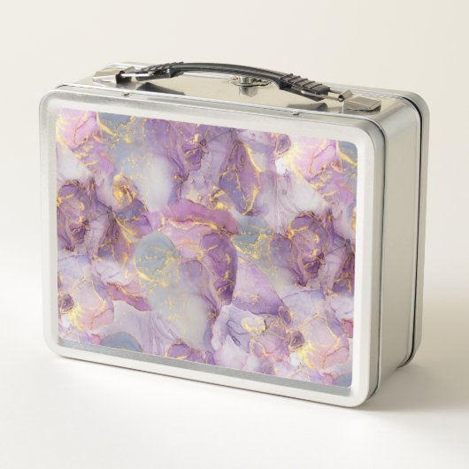 Pastel Lila, blauw en goudglitter-marmer (Achterkant)