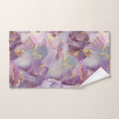 Pastel Lila, blauw en goudglitter-marmer Bad Handdoek (Handdoek)