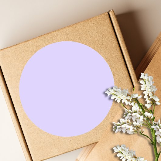 Pastel Lila effen kleur | Klassiek | Elegant Ronde Sticker