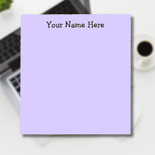 Pastel Lila Grijs Gepersonaliseerd Eenvoudig Notitieblok