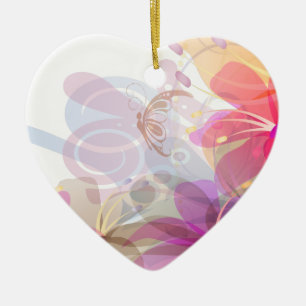 Pastel Lilies Wedding Keramisch Ornament