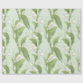 Pastel Lily van de Valley Spring Floral Cadeaupapier (Vlak)