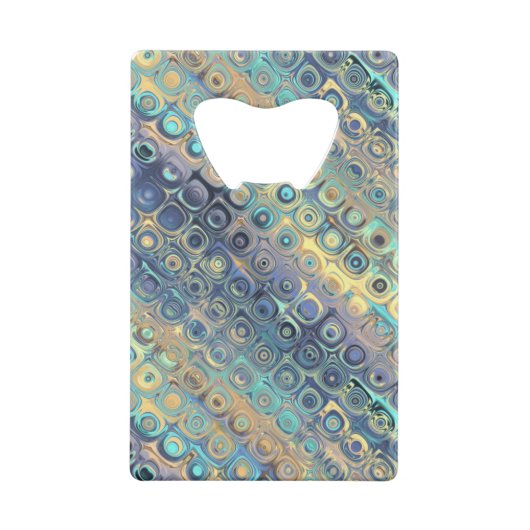 Pastel Liquid Stippen Abstract Patroon Kredietkaart Flessenopener (Achterkant)