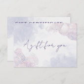 Pastel Liquid Waterverf Ink Certificate Gift Kaart (Voorkant / Achterkant)