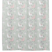 Pastel Llama Pattern Douchegordijn (Voorkant)