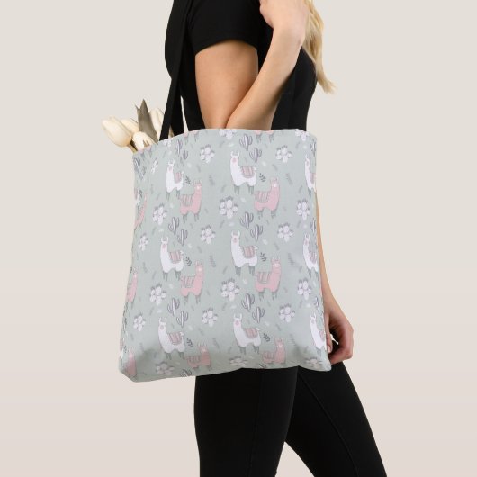 Pastel Llama Pattern Draagtas (Dichtbij)
