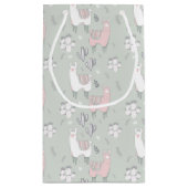 Pastel Llama Pattern Klein Cadeauzakje (Achterkant)