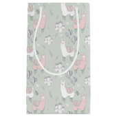 Pastel Llama Pattern Klein Cadeauzakje (Voorkant)