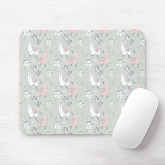 Pastel Llama Pattern Muismat (Met muis)