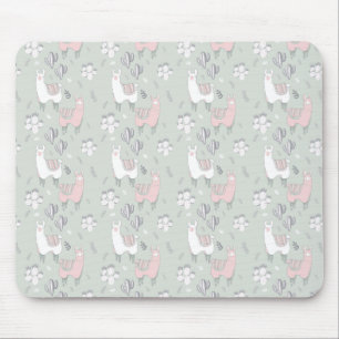 Pastel Llama Pattern Muismat