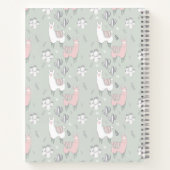 Pastel Llama Pattern Notitieboek (Achterkant)