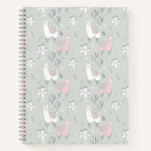 Pastel Llama Pattern Notitieboek (Voorkant)