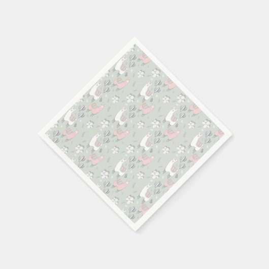 Pastel Llama Pattern Servet (Hoek)